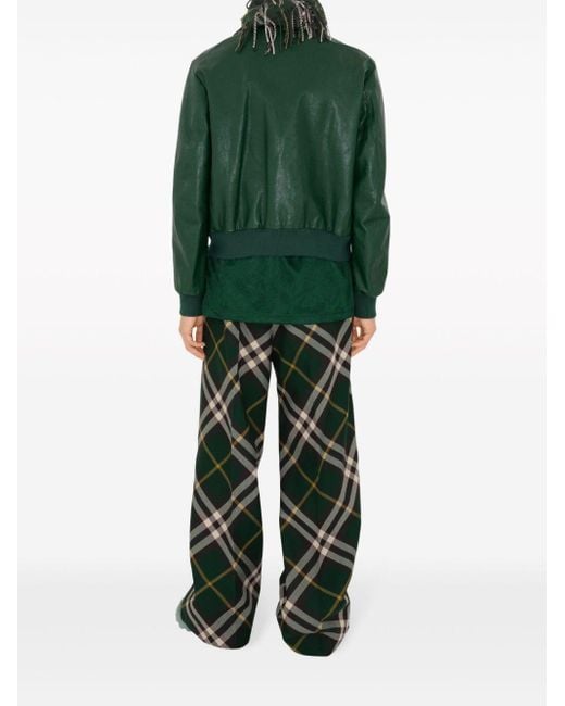 Pantalon ample à carreaux Burberry pour homme en coloris Green