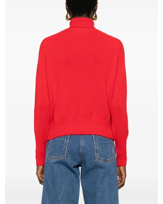 Pull À Col Roulé Rouge En Laine Victoria Beckham en coloris Red