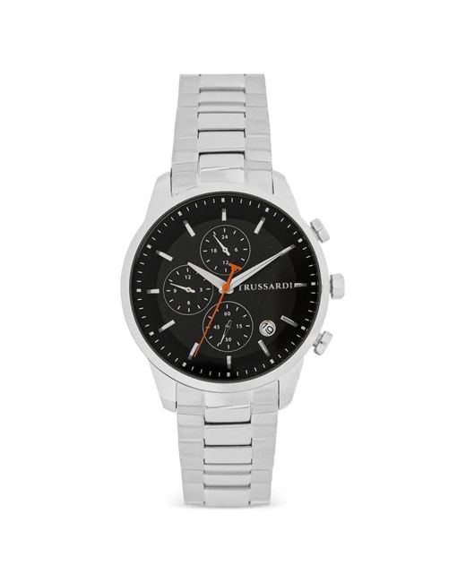 Trussardi Black Chronograph 45Mm Watch for men