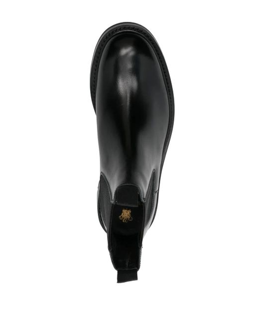 Tricker's Black Smooth Leather Chelsea Boots for men