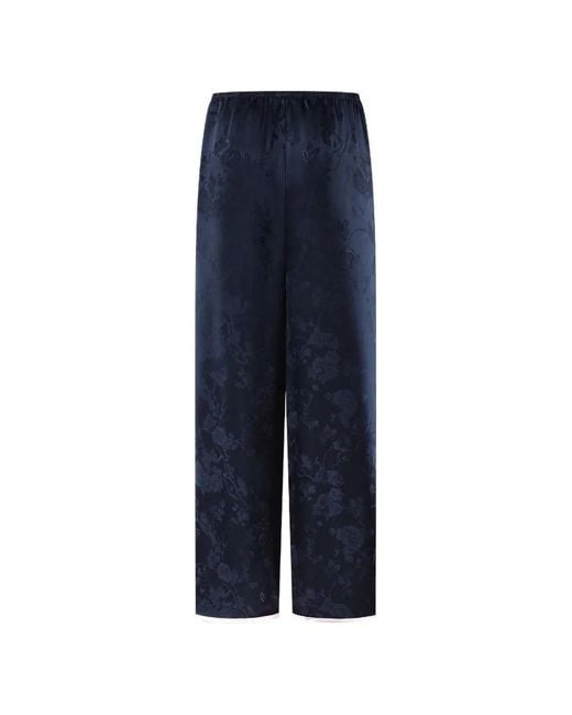Shanghai Tang Blue Floral Slit Pyjama Set