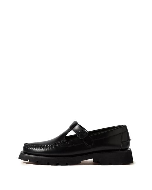Hereu Black Alber Sport T-Bar Loafers for men