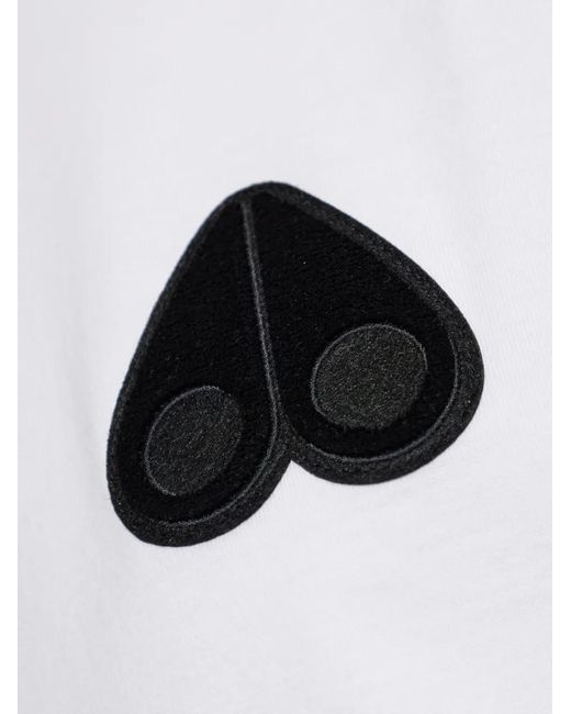 Moose Knuckles Black Logo-Patch T-Shirt