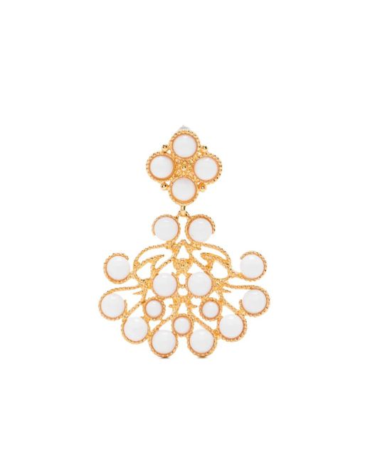 Orecchini Con Perline di Kenneth Jay Lane in Metallic