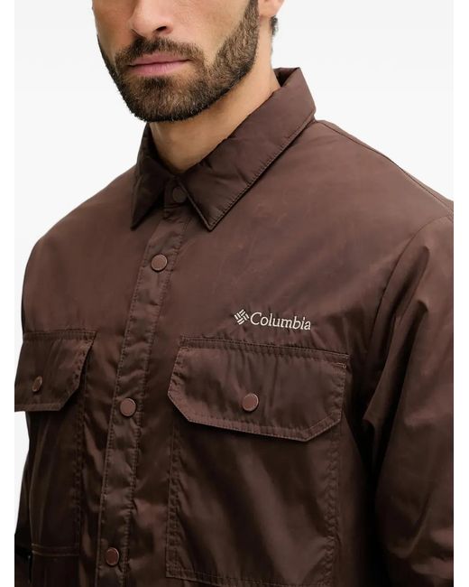 Columbia Brown Landroamer Buttoned Pocket Overshirt for men