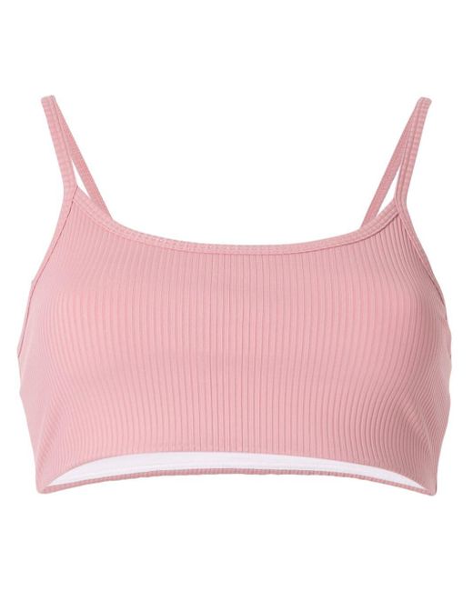 Pink ribbed bralette Clearance