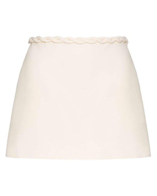 Valentino Garavani Natural High-waisted Silk Skirt