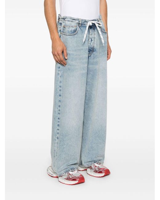 Balenciaga Blue Wide-Leg Jeans