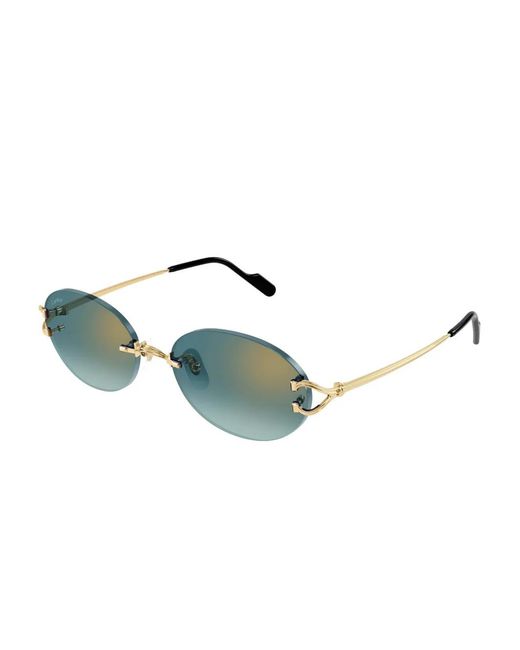 Cartier Green Round-Frame Sunglasses
