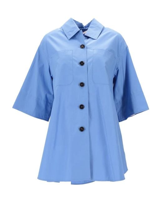 Max Mara Blue Adam Buttoned Shirt
