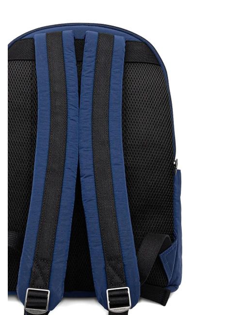 Marc O' Polo Blue Medium Logo-Patch Backpack for men