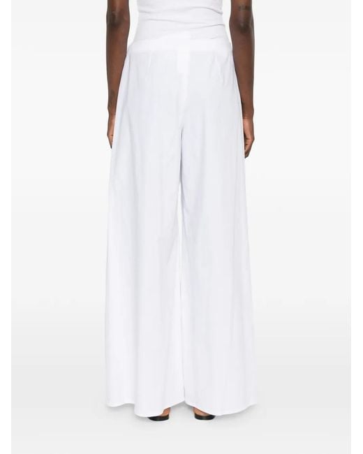 Marella White Gala1 Pocket Palazzo Pants