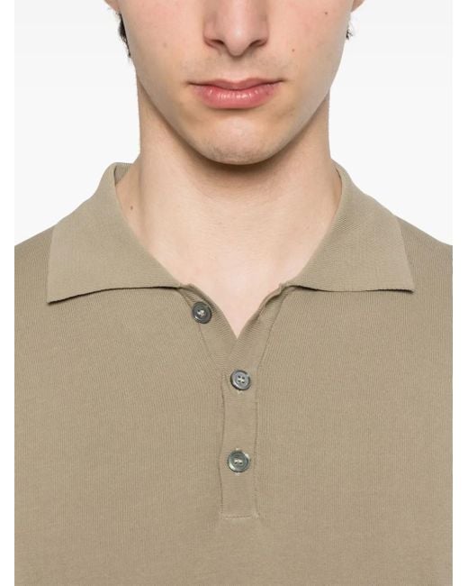 Daniele Fiesoli Natural Cotton Polo Shirt for men