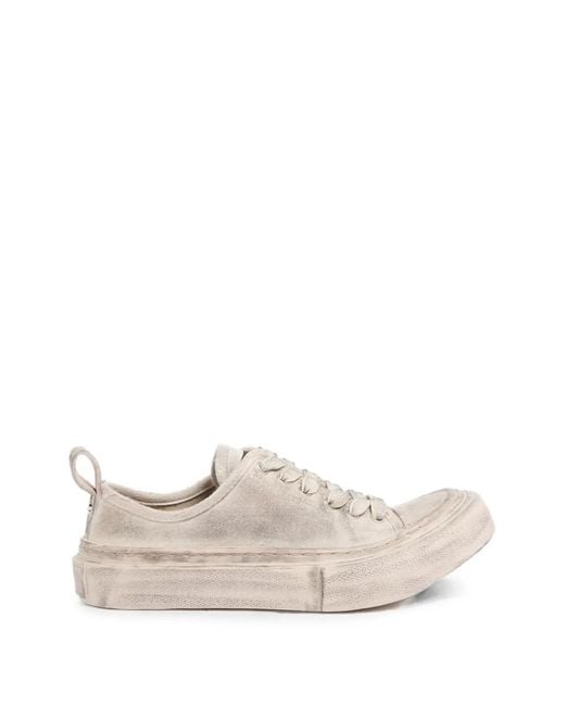 Ann Demeulemeester White Distressed-Effect Sneakers