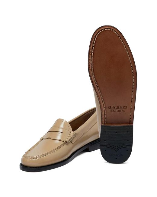 G.H.BASS White Weejuns Penny Loafers
