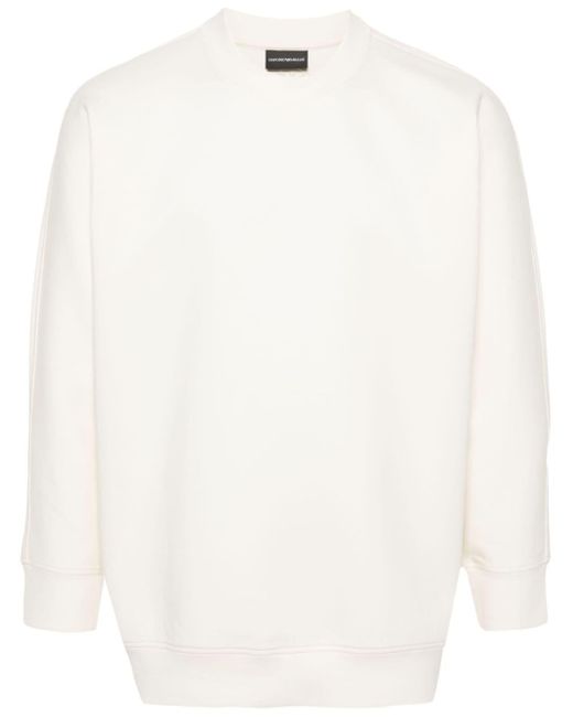 Emporio Armani Sweater Met Geborduurd Logo in het White voor heren