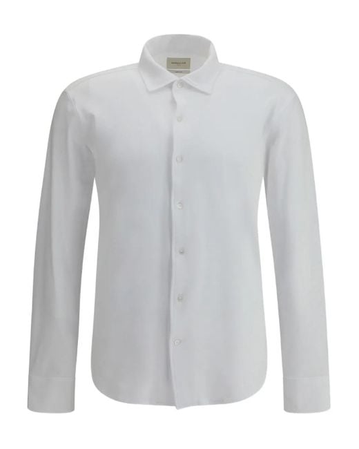 Brooksfield White Long-Sleeve Cotton Shirt for men