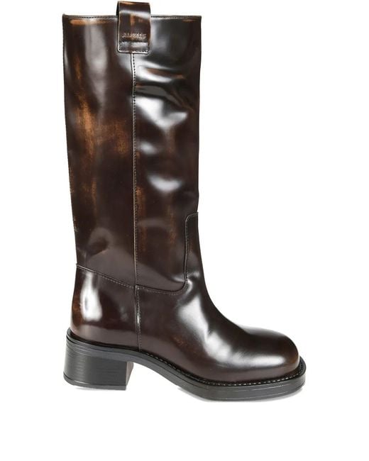 Alohas Brown Sajan Pull-Tab Boots