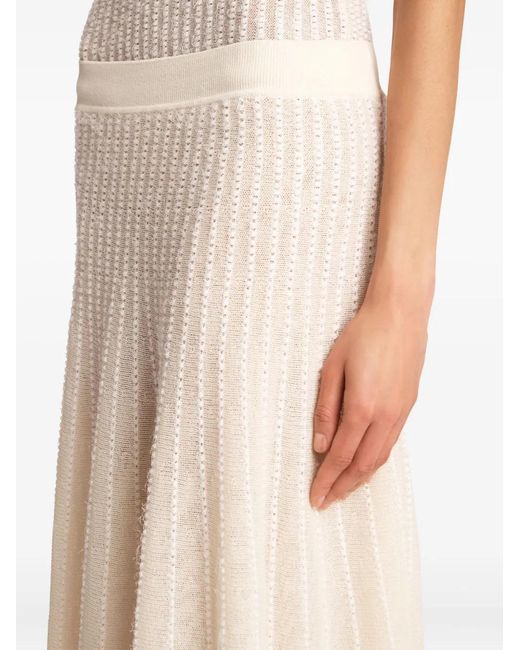 Khaite White Dawn Midi Skirt