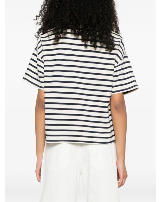 Xirena Blue Romeu Striped T-Shirt
