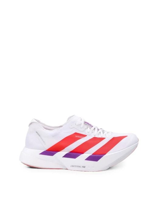 Adidas White Adizero Adios Pro 4 Sneakers