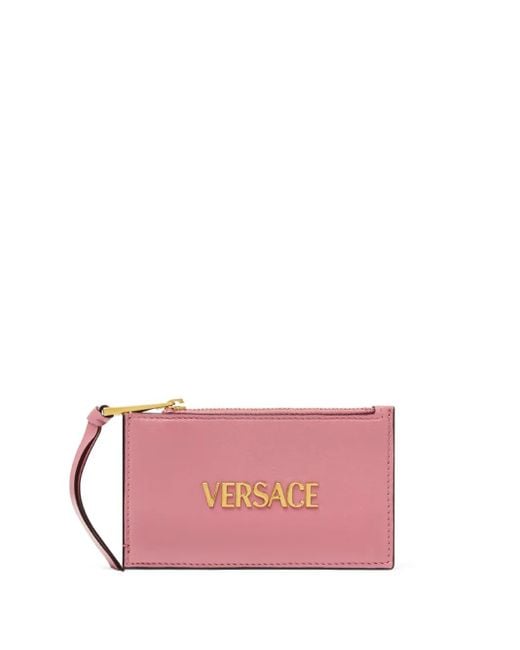 Versace Pink Tag Nappa Card Holder