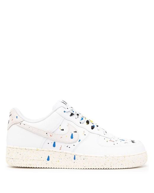 Pescador estafador Colega Zapatillas Air Force 1 con gotas de pintura Nike de hombre de color Blanco  | Lyst