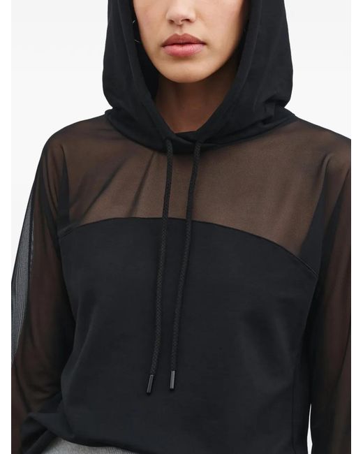 MARCELLA Black Park Mesh-Panel Hoodie