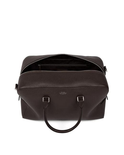 Smythson Black Small Soft Holdall