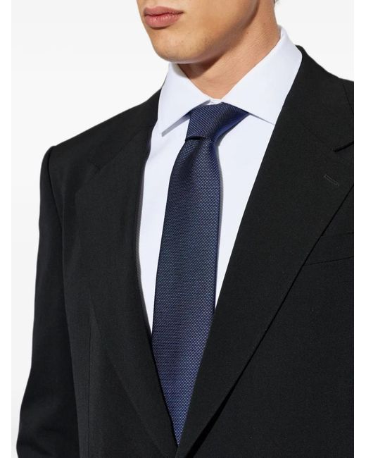 Tom Ford Blue Micro-Pattern Silk Tie for men
