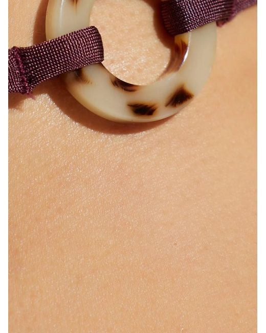 Bondeye Purple Ingrid Ring Bikini Top
