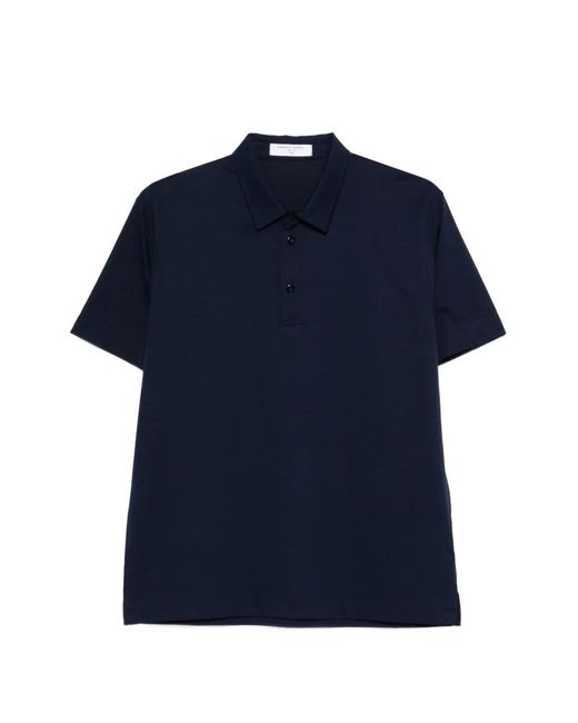 Daniele Fiesoli Blue Cotton Polo Shirt for men