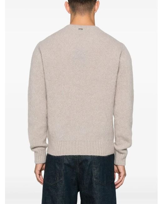 Pull À Fini Brossé Herno pour homme en coloris White