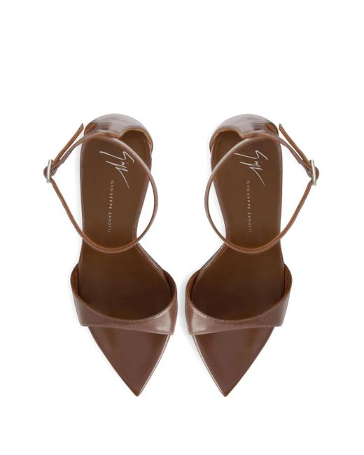 Giuseppe Zanotti Brown 105Mm Intriigo Ankle-Strap Pointed-Toe Sandals