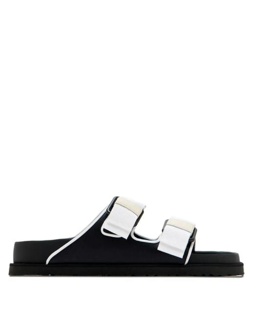Birkenstock Black Arizona Bow-Detailed Grosgrain-Trimmed Satin Sandals