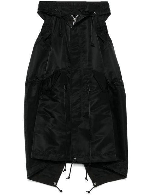 Sacai Black Hooded Dress