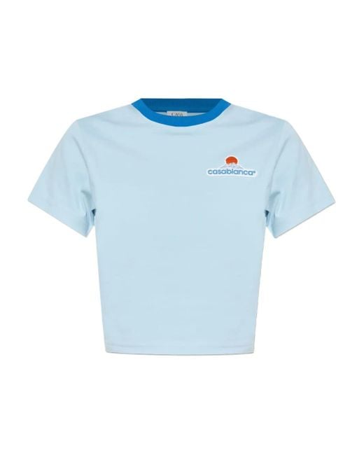 Casablanca Blue Top With Logo