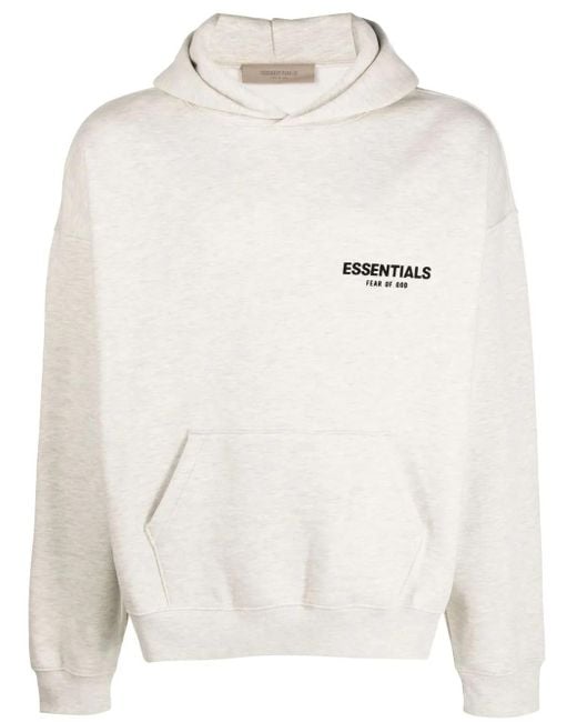 Fear Of God White Logo-Print Hoodie for men