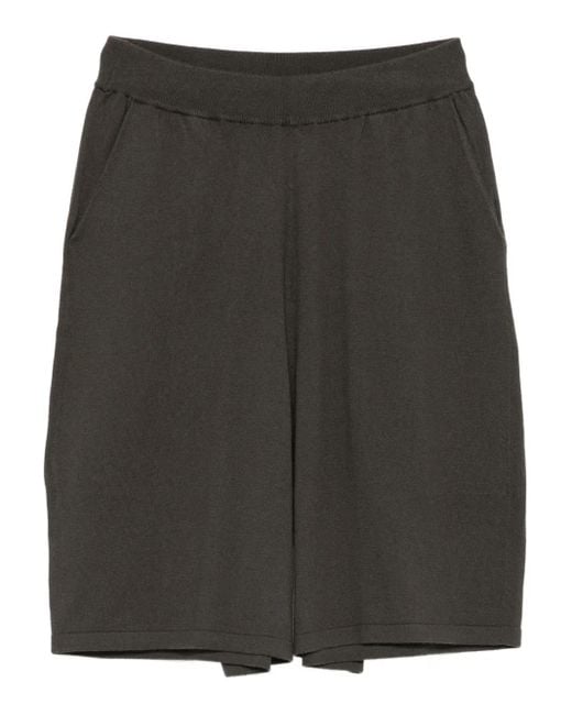 Frenckenberger Gray Elastic-Waistband Pocket Shorts