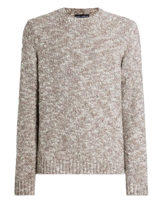 Dolce & Gabbana Fine-Gauge Wool Crew Neck Pullover in Multicolor für Herren