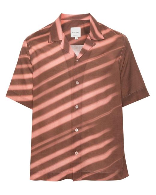 Camisa con estampado abstracto Paul Smith de hombre de color Orange