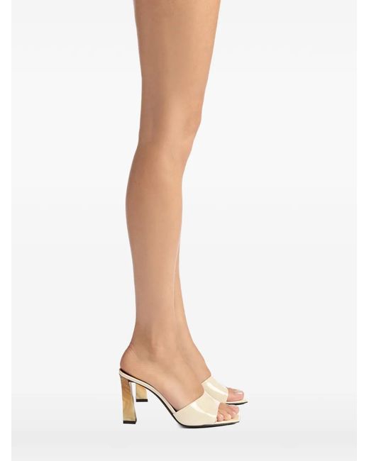 Giuseppe Zanotti Natural Talia Square-Toe Sandals