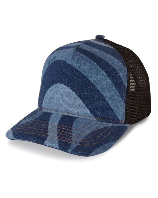 Emilio Pucci Blue Baseballkappe Mit Print