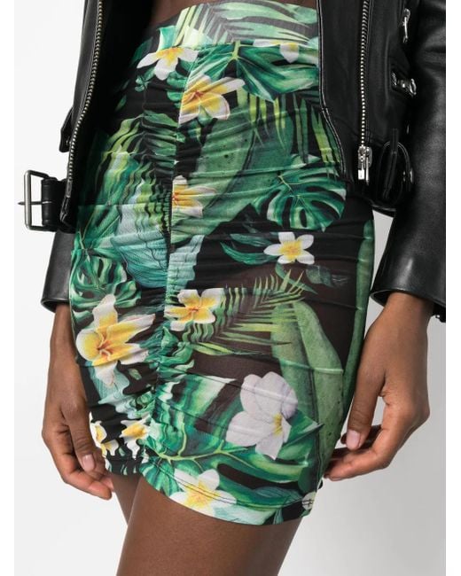 Philipp Plein Green Mini Skirt