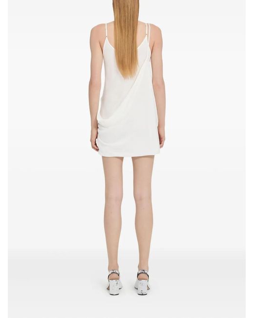 MM6 by Maison Margiela White Silk Dress