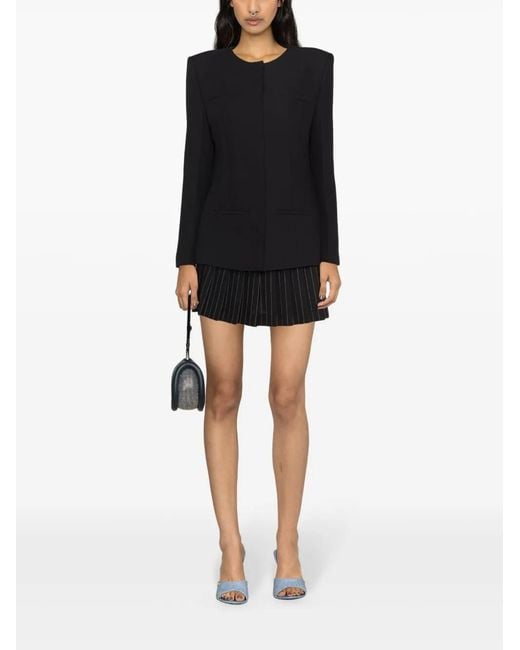 MSGM Black Raw-Cut Tailored Jacket