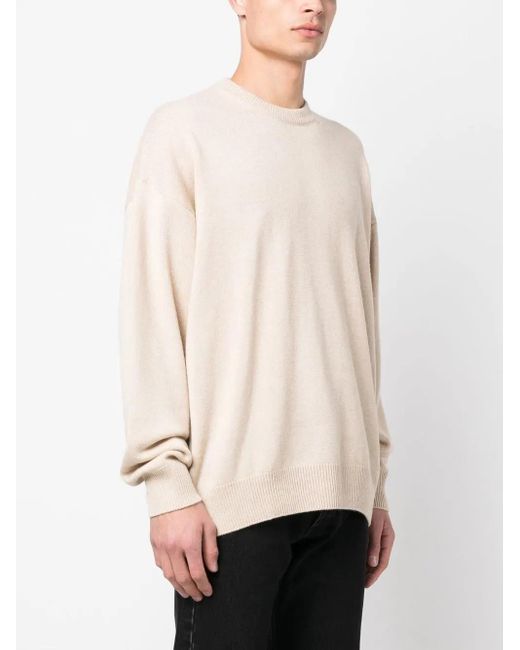 Balenciaga Kaschmirpullover Mit Logo-Stickerei in Natural für Herren