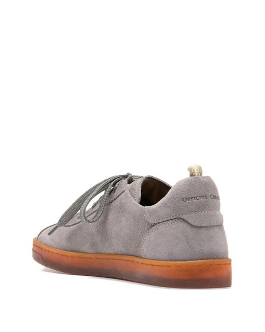 Officine Creative Brown Karma Lace-Up Suede Sneakers