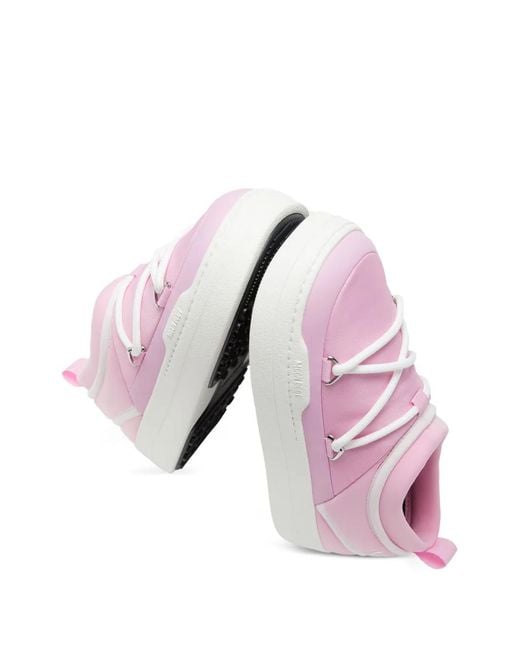 Moon Boot Pink Park Icon Logo-Print Sneakers