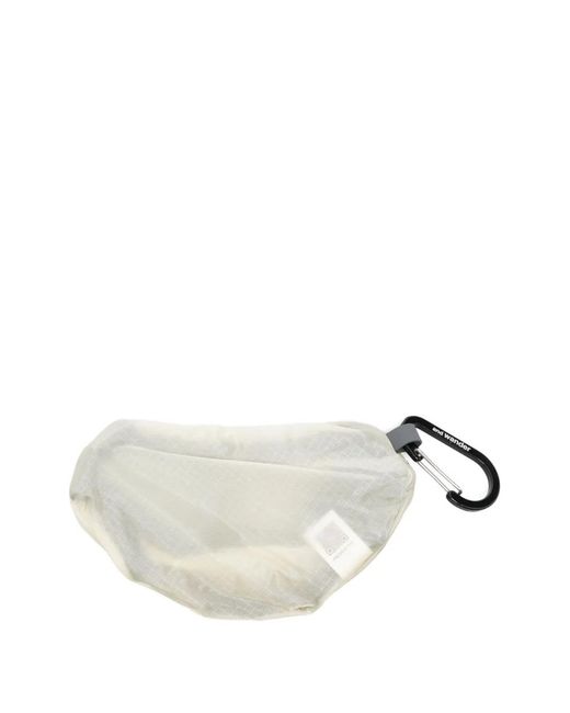 And Wander White Sil Zip Mini Pouch